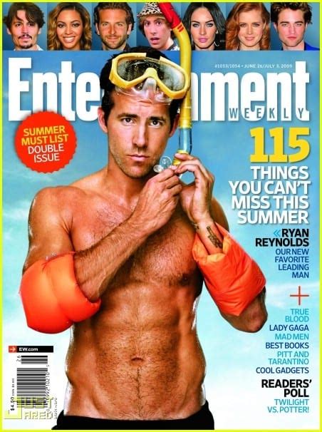 Ryan Reynolds Shirtless On Cover Of Ew Blast Magazine