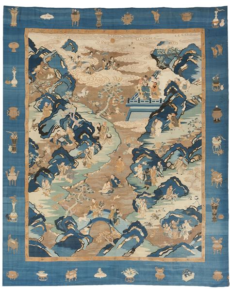 A Large Silk Kesi Panel China Qing Dynasty Mid 18th Century Asian