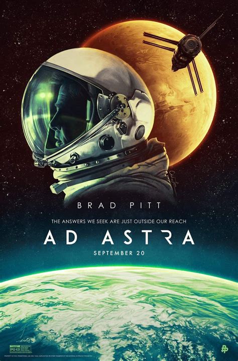Ad Astra Movie Poster Sci Fi Film Art