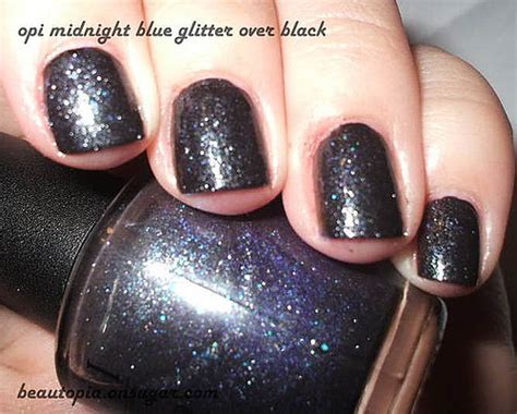 Opi Midnight Blue Glitter Over Black Karrie Flickr
