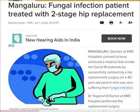 Fungal Infection Hip Treated With 2 Stage Hip Replacement Amidst