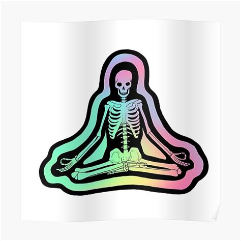 Rainbow Skeleton Poster By Earthlingaria Redbubble