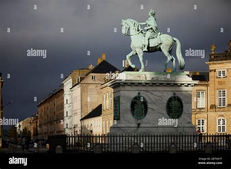 Copenhagen Denmarks Capital Amalienborg Bronze Cast Equestrian