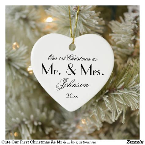 Cute Our First Christmas As Mr And Mrs Modern White Ceramic