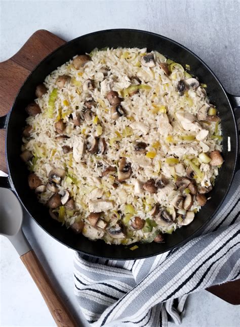 Chicken With Rice Leeks And Mushrooms Casual Foodist