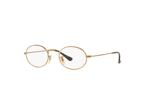 oval optics eyeglasses with bronze copper frame rb3547v ray ban®