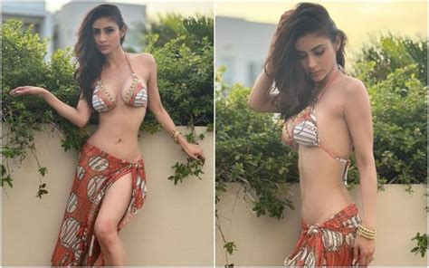 mouni roy shows off ample cleavage in a printed bikini gets brutally trolled netizens say