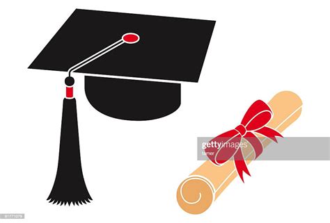 Graduation Cap Und Diplom Stock Illustration Getty Images