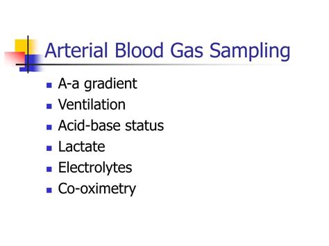 PPT Arterial Versus Venous Blood Gas Analysis PowerPoint Presentation ID