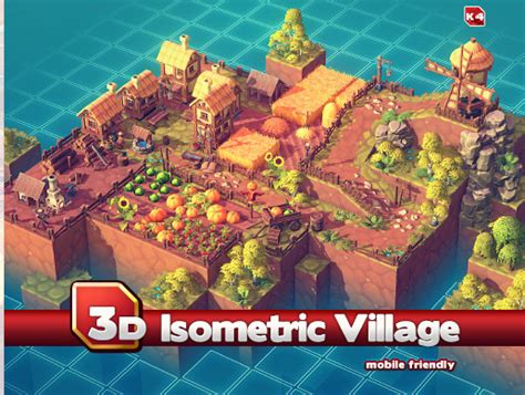 Isometric Village 3d 3d Fantasy Unity Asset Store