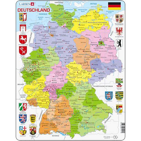 Bundesrepublik deutschland), är en förbundsstat belägen i centraleuropa bestående av 16 förbundsländer (tyska: Puslespill Tyskland kart - Hobbyfabrikken