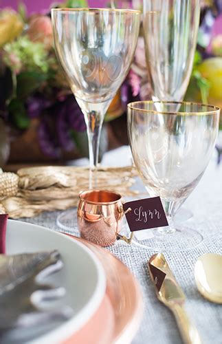 Thanksgiving inspires thoughts of large gatherings of people you love, warm candlelight and, of course, absurdly delicious food. Copper and Jewel Tone Thanksgiving Party - Inspired By This