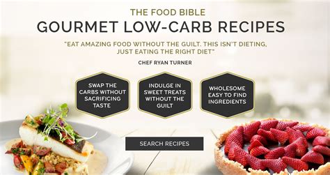 Best Low Carb Recipes The Food Bible Chef Ryan Turner Diet Chef