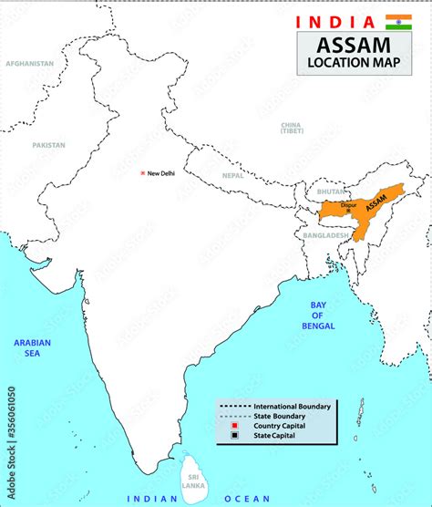 Obraz Assam Map Political And Administrative Map Of Assam With