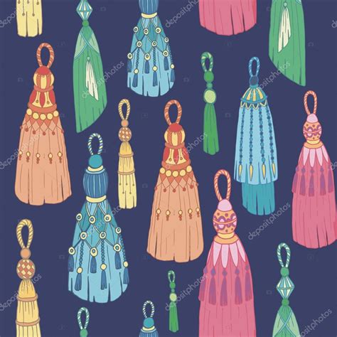Pattern With Colorful Tassels Stock Vector Image By ©marialetta 82700506