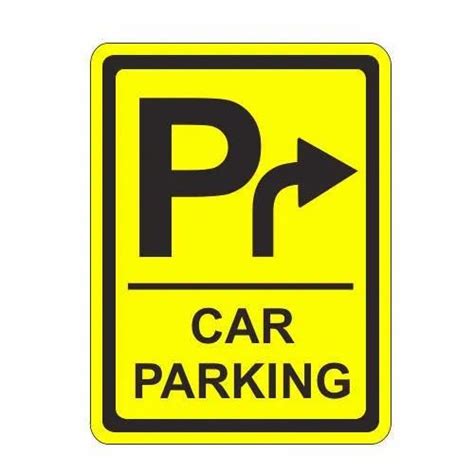 Yellow And Black Car Parking Sign Board At Rs 400square Feet In