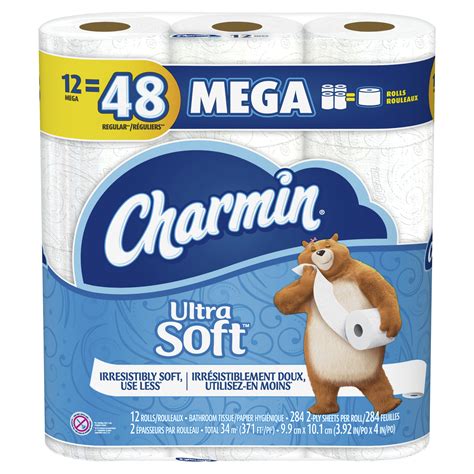 Charmin Ultra Soft Toilet Paper, 12 Mega Rolls, and Gain flings ...