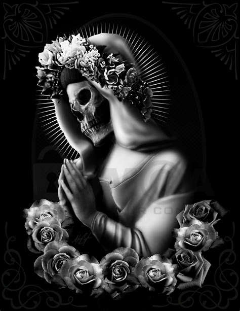 Santa Muerte Santa Muerte Sugar Skull Art Realistic Tattoo Sleeve