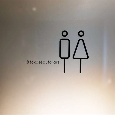 Toilet Sign Restroom Sign 2 Set Signature Logo Minimalist Modern