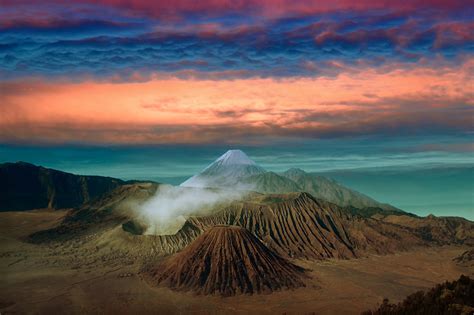 Volcano Landscape Clouds Scenic 8k Wallpaperhd Photography Wallpapers