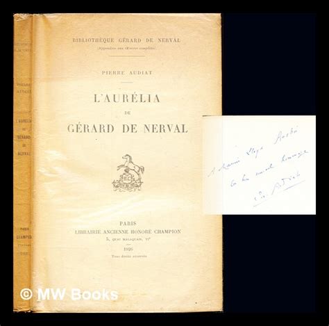 Laurélia De Gérard De Nerval Par Audiat Pierre 1891 1961 1926 First Edition Mw Books