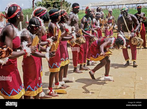 Mandinka Tribal Dancers The Gambia West Africa Stock