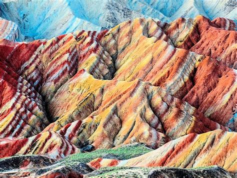 Colorful mountains in Gansu China. #travel #freakyearth #china