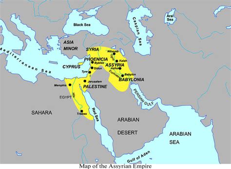 Map Of The Assyrian Empire Civilization Digital Collections Cesar Arabian Sea Sumer
