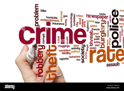 Crime Rate Concept Word Cloud Background Stock Photo Alamy
