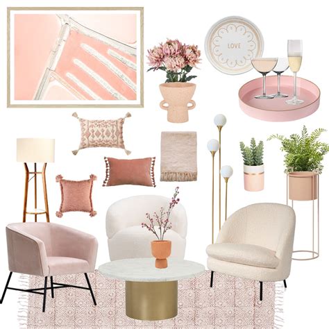 Peach And Pink Interior Design Mood Board By Studio Cloche Style