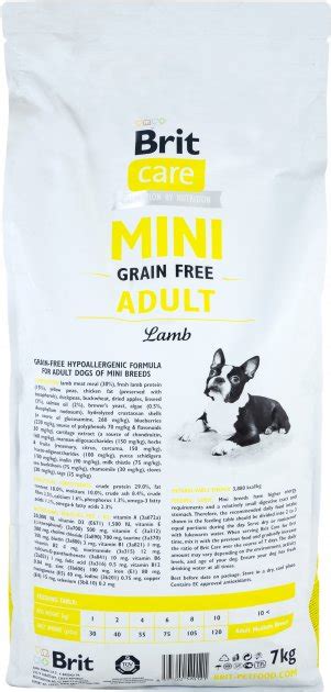 Сухой корм для взрослых собак миниатюрных пород Brit Care Mini Grain
