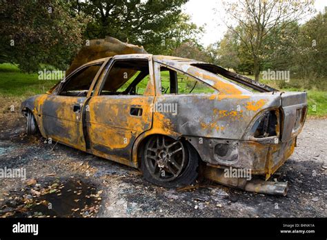 Abandoned Burnt Out Car Stock Photo Alamy