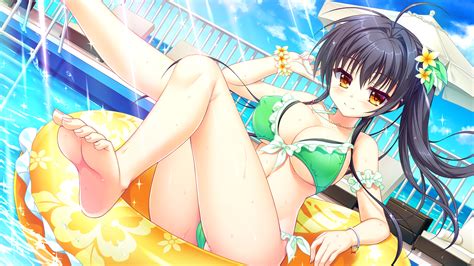 Arisue Tsukasa Barefoot Bikini Black Hair Cameltoe Erect Nipples Game