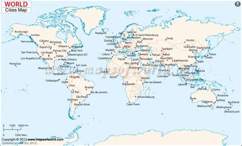 Map Of Cities In The World World Cities City Maps World
