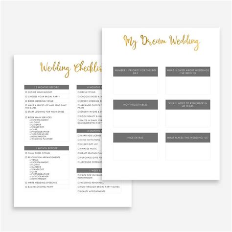 Printable Wedding Planner Book 50 Pages Printable Wedding Etsy