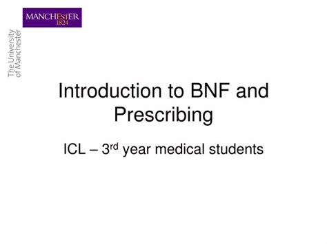 Ppt Introduction To Bnf And Prescribing Powerpoint Presentation Free