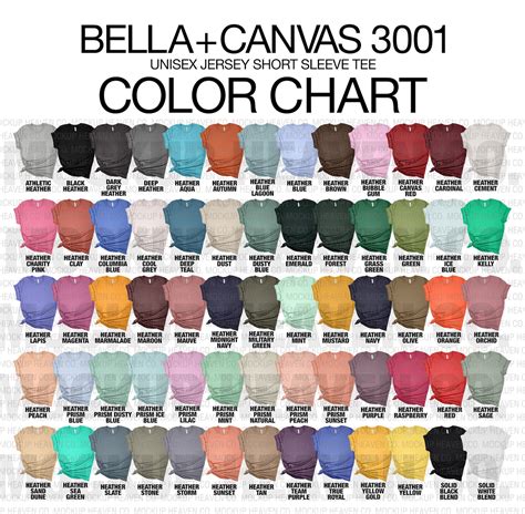 Bella Color Chart