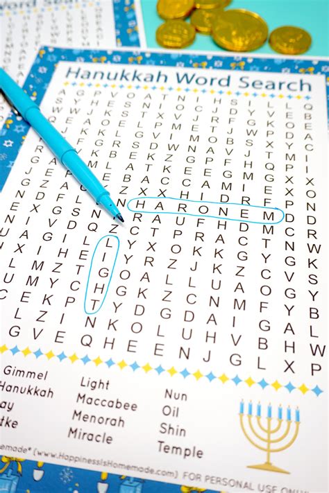 Hanukkah Word Search For Kids And Adults Happiness Is Homemade