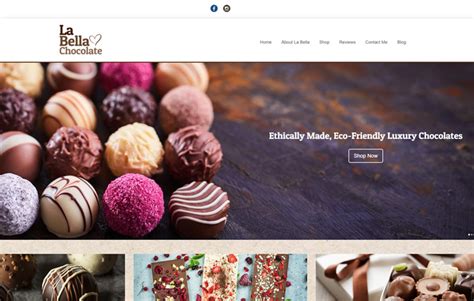 Website Design Example La Bella Chocolates Buy Chocolate Ts Online Uk