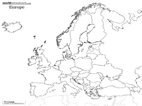 Printable Unlabeled Map Of Europe United States Map