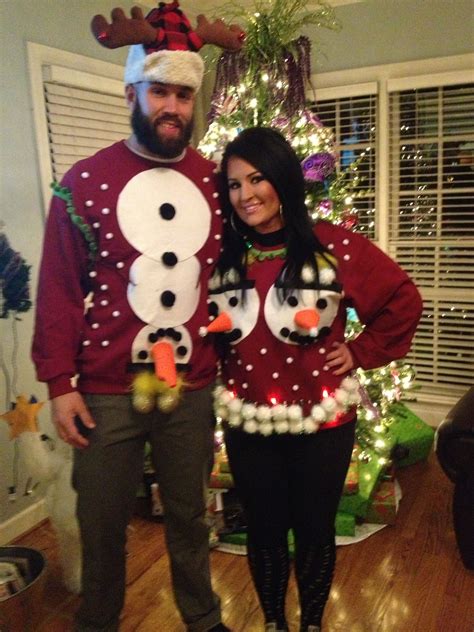 Pin By Dena Courneen On Holidays Ugly Christmas Sweater Couples Diy