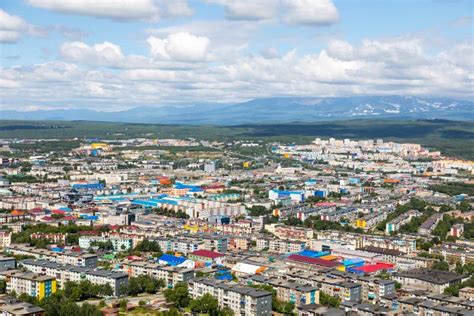 Aerial View Of The City Of Petropavlovsk Kamchatsky Kamchatka