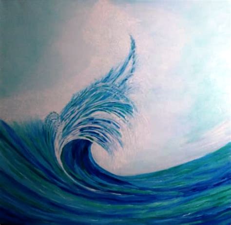 painted-using-fingertips,-this-is-a-unique-style-of-painting-the-painting-depicts-the-wave-of