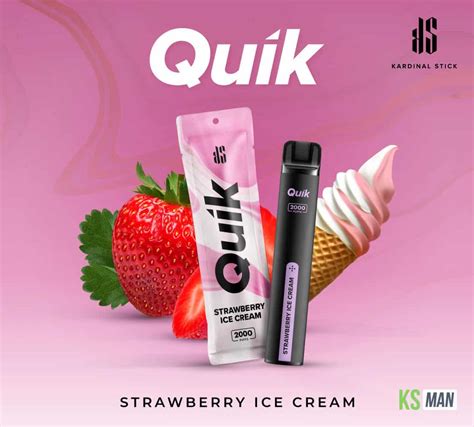 KS Quik 2000 Puffs กลน Strawberry Ice Cream
