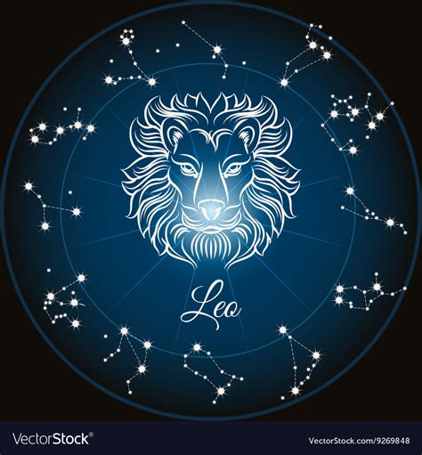 Zodiac Sign Leo Royalty Free Vector Image Vectorstock