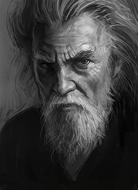 Men General Fantasy Art Old Man Portrait Portrait Character