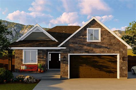 Traditional One Level House Plan With Main Level Master 61322ut