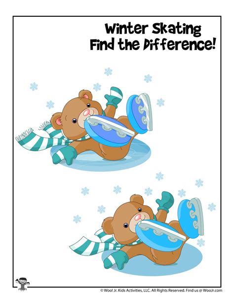 Find The Difference Winter Printable