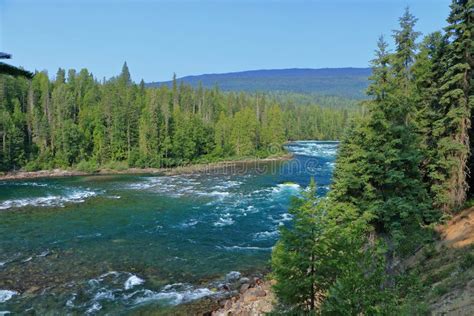 Wells Gray Provincial Park With Clearwater River At Baileys Chute