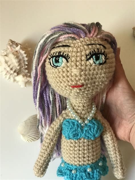 Crochet Mermaid Doll Mermaid By Zucustomts On Etsy Etsy